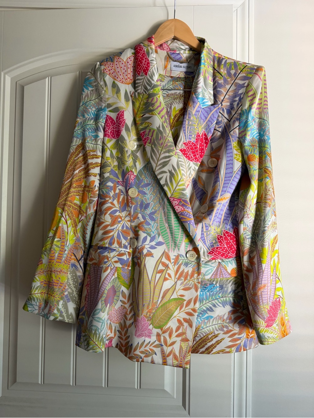 Adriana Iglesias silk blazer